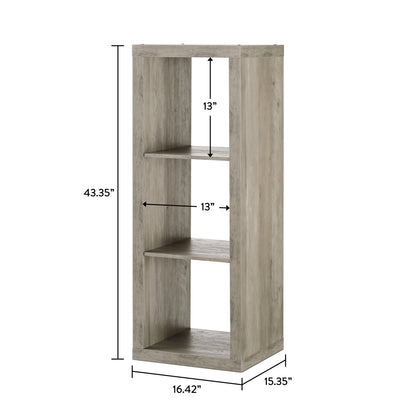 Better Homes & Gardens 3-Cube Storage Organizer, Rustic Gray