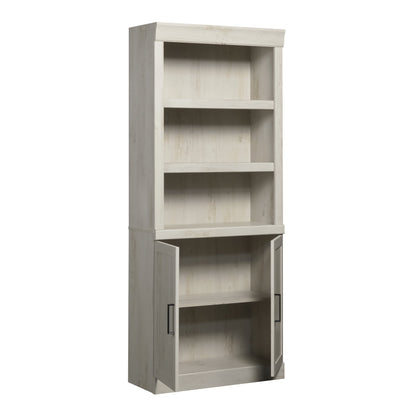 Better Homes & Gardens Glendale 5-Shelf Bookcase with Doors, Rustic White Finish