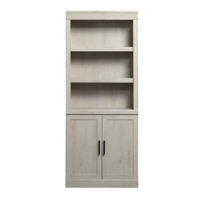 Better Homes & Gardens Glendale 5-Shelf Bookcase with Doors, Rustic White Finish
