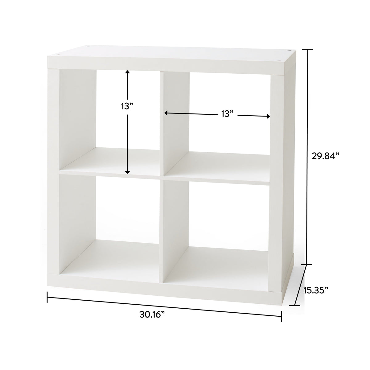 Better Homes & Gardens 4-Cube Storage Organizer, White Texture