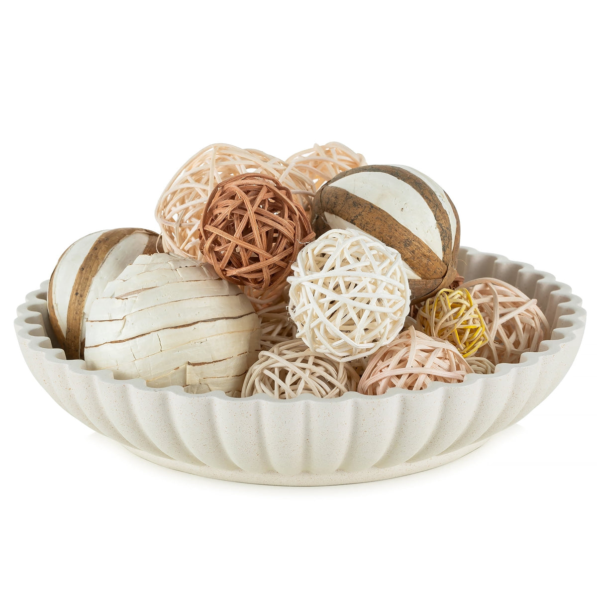 Hanobe Decorative Key Bowl Tray for Entryway Table，Coffee Table Decor Centerpiece for Tables ，9.44"