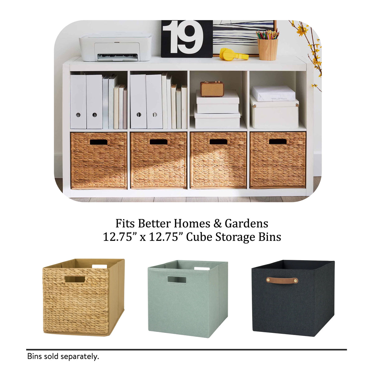 Better Homes & Gardens 8 Cube Storage Organizer, Textured White