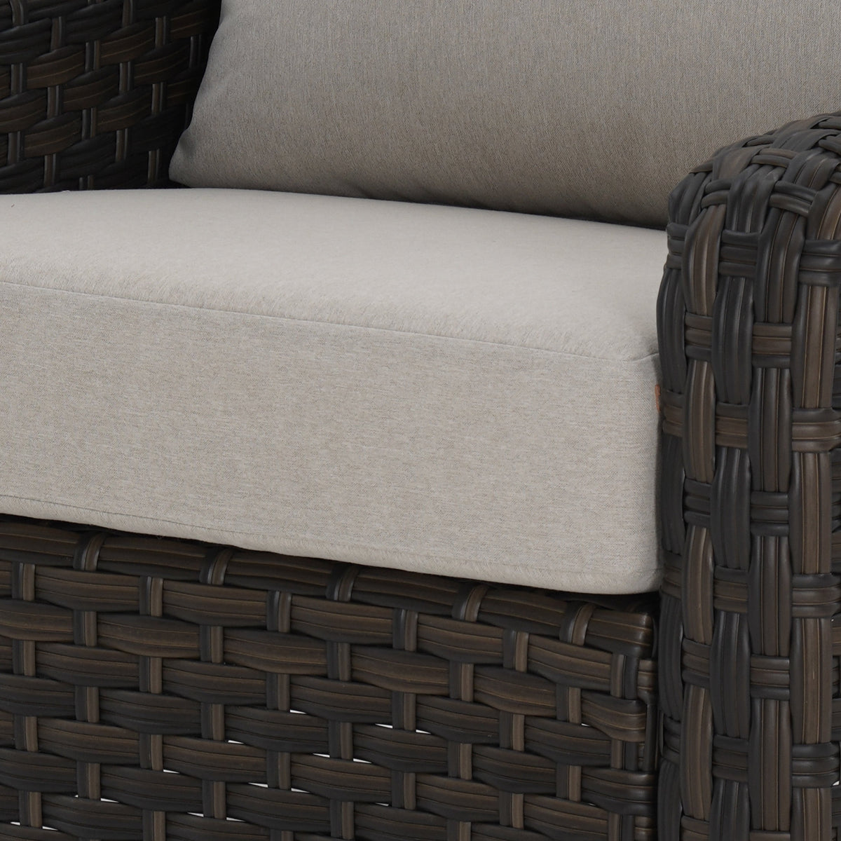 Better Homes & Gardens River Oaks Outdoor Sofa and 2 Nesting Tables with Patio Cover, Dark Brown