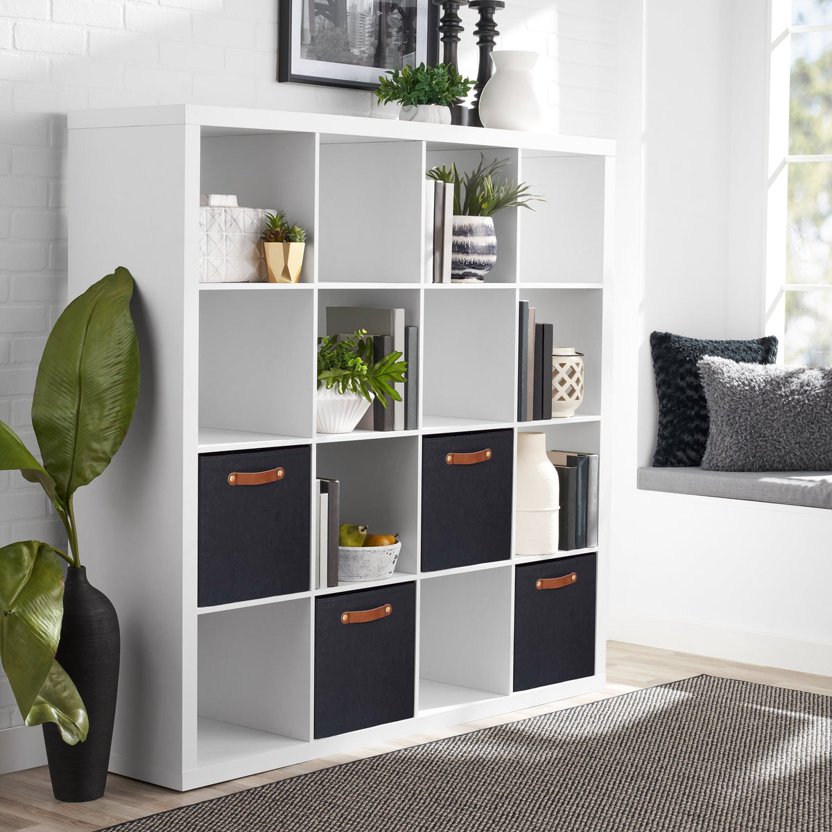 Better Homes & Gardens 16 Cube Storage Organizer, Textured White