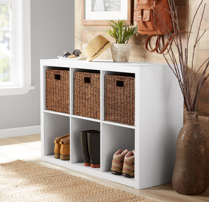 Better Homes & Gardens 6 Cube Storage Organizer, Textured White