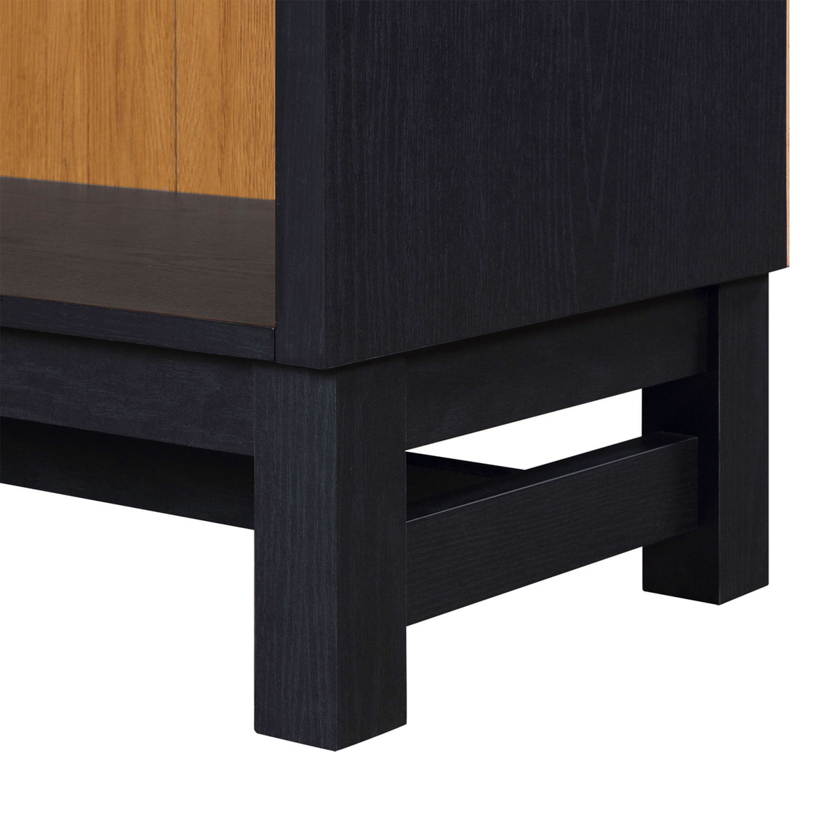Better Homes & Gardens Juliet Open Arch Bookcase, Rich Black and Light Honey