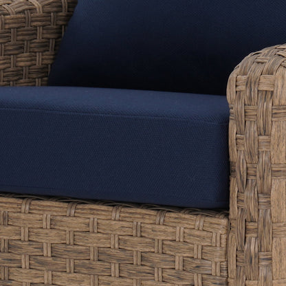 Better Homes & Gardens River Oaks Outdoor Swivel Gliders with Patio Covers, Set of 2, Navy