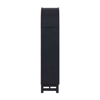Better Homes & Gardens Juliet Open Arch Bookcase, Rich Black and Light Honey