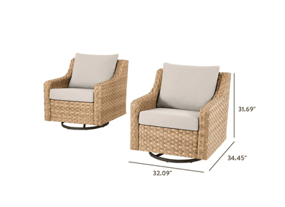 Better Homes & Gardens River Oaks Outdoor 5-Piece Wicker Conversation Set with Patio Cover, Natural