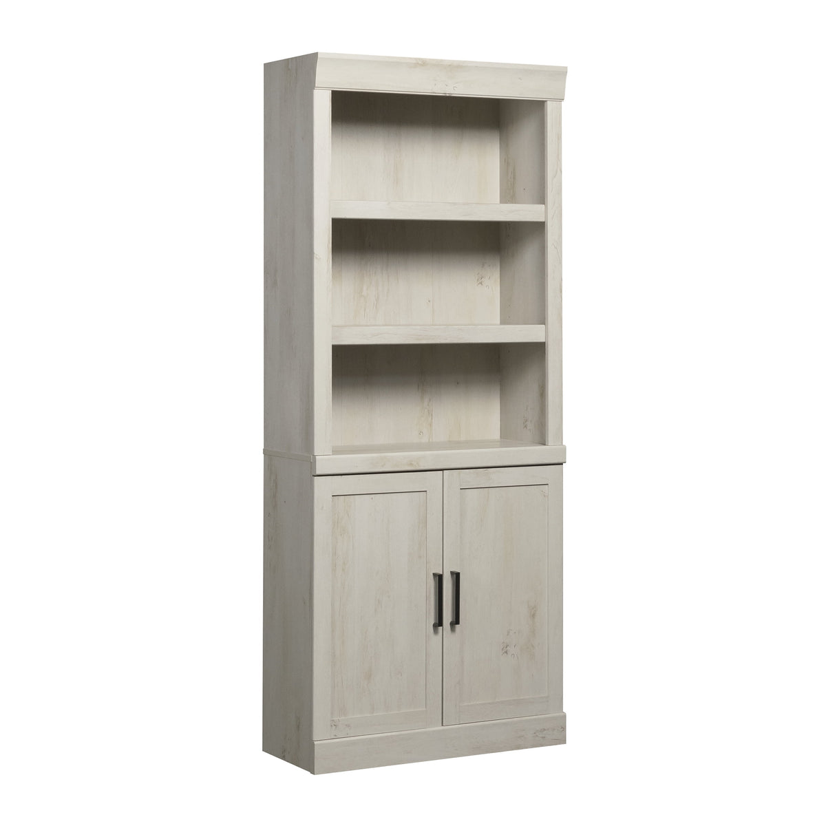 Better Homes & Gardens Glendale 5-Shelf Bookcase with Doors, Rustic White Finish