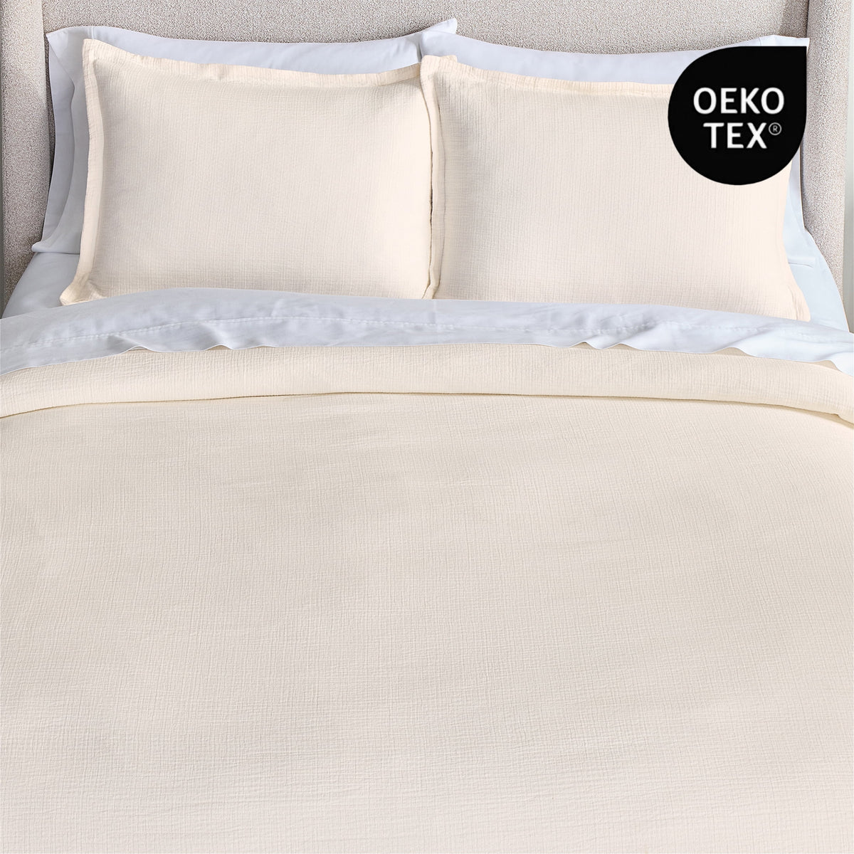 Better Homes & Gardens King Comforter Set, All-Season, 3-Piece, Cream Gauze