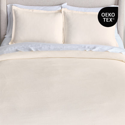 Better Homes & Gardens King Comforter Set, All-Season, 3-Piece, Cream Gauze