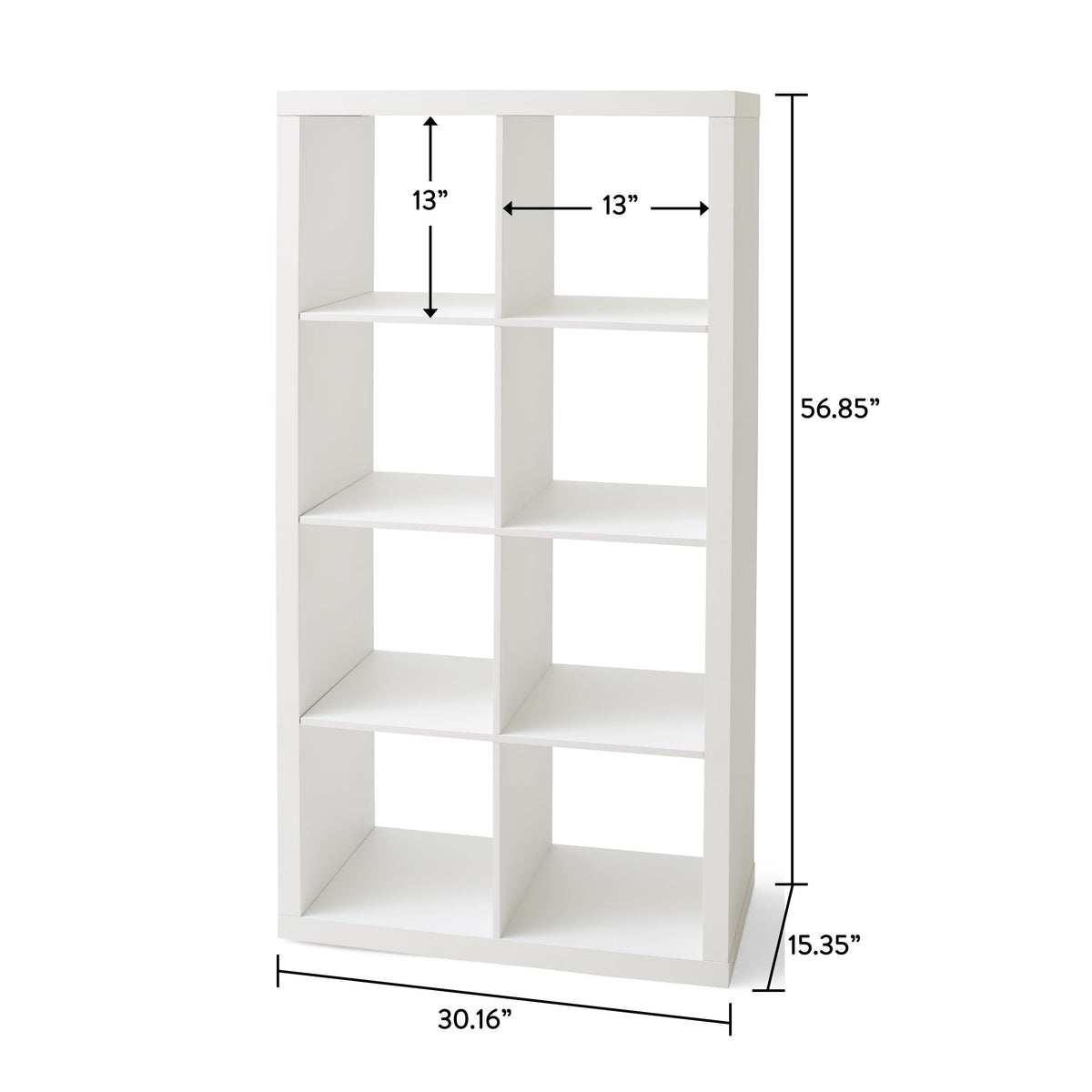 Better Homes & Gardens 8 Cube Storage Organizer, Textured White