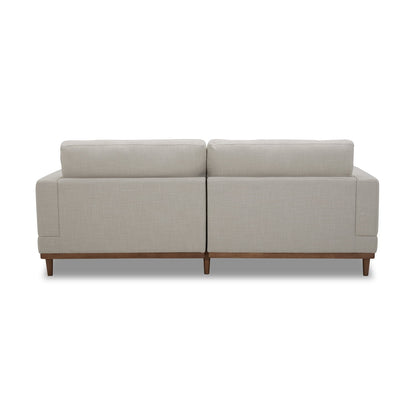 Better Homes & Gardens Springwood Wood Frame 83.46" Couch, Cream Linen, Light Honey Woodbase Finish