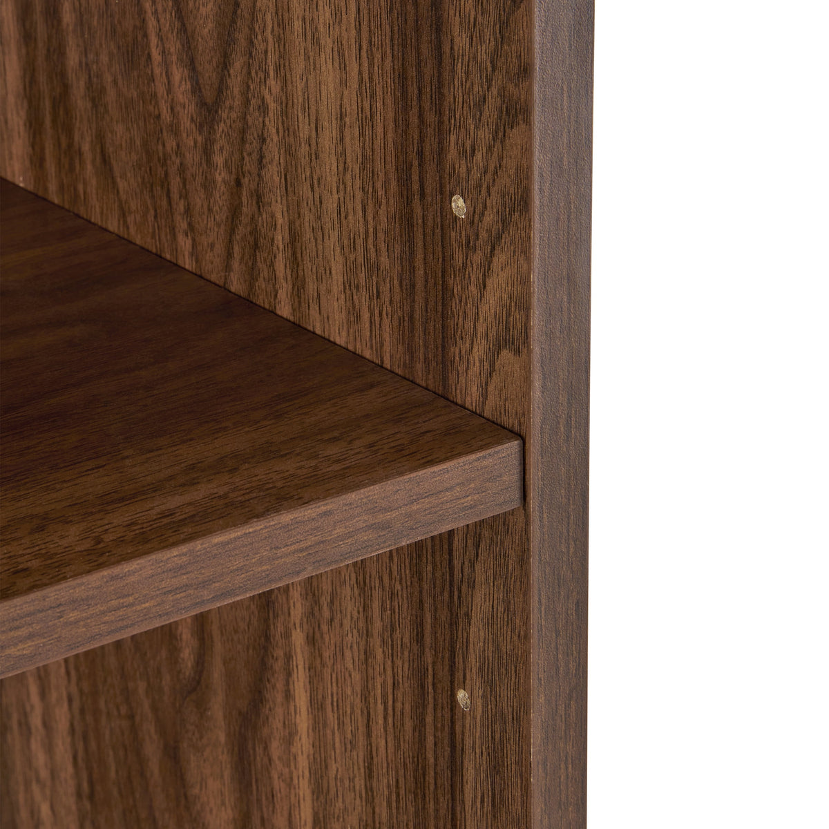 Better Homes & Gardens Lillian Fluted Bookcase with Doors and Storage, Walnut Finish