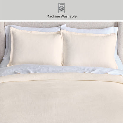 Better Homes & Gardens King Comforter Set, All-Season, 3-Piece, Cream Gauze