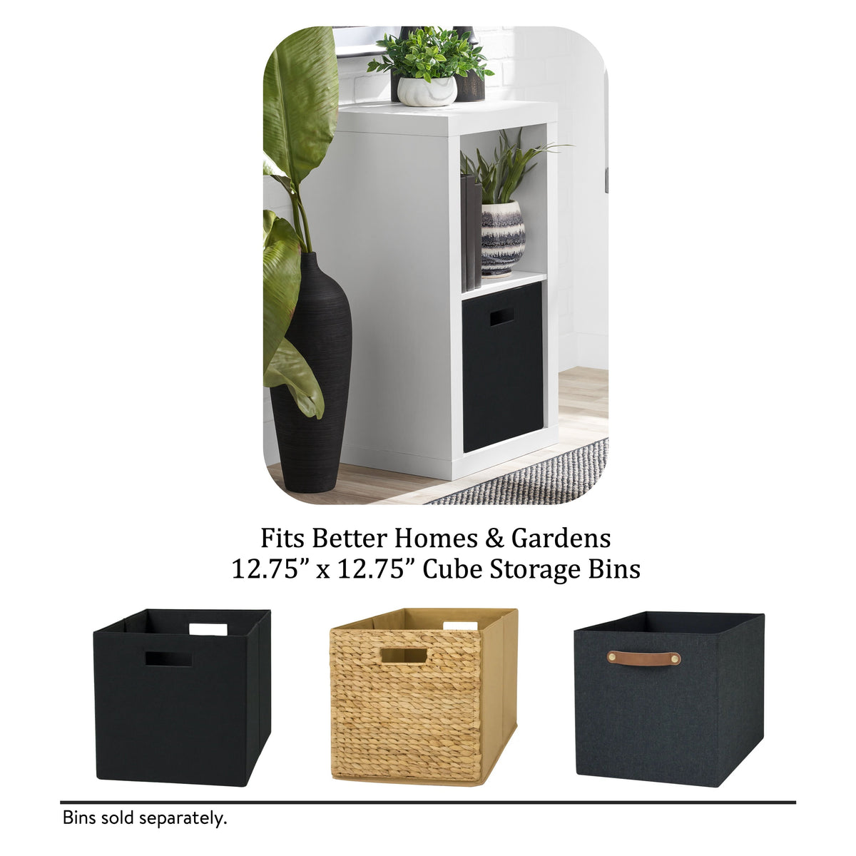 Better Homes & Gardens 2 Cube Storage Organizer, Textured White