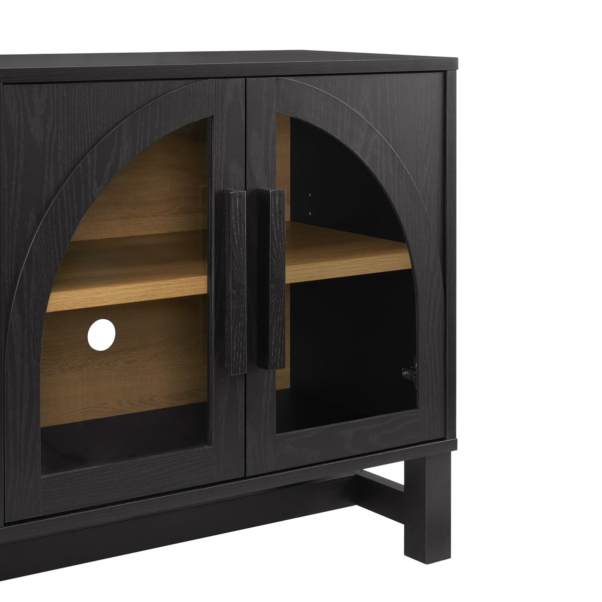 Better Homes & Gardens Juliet Arch TV Stand for TVs up to 65 in, Black Wood Finish