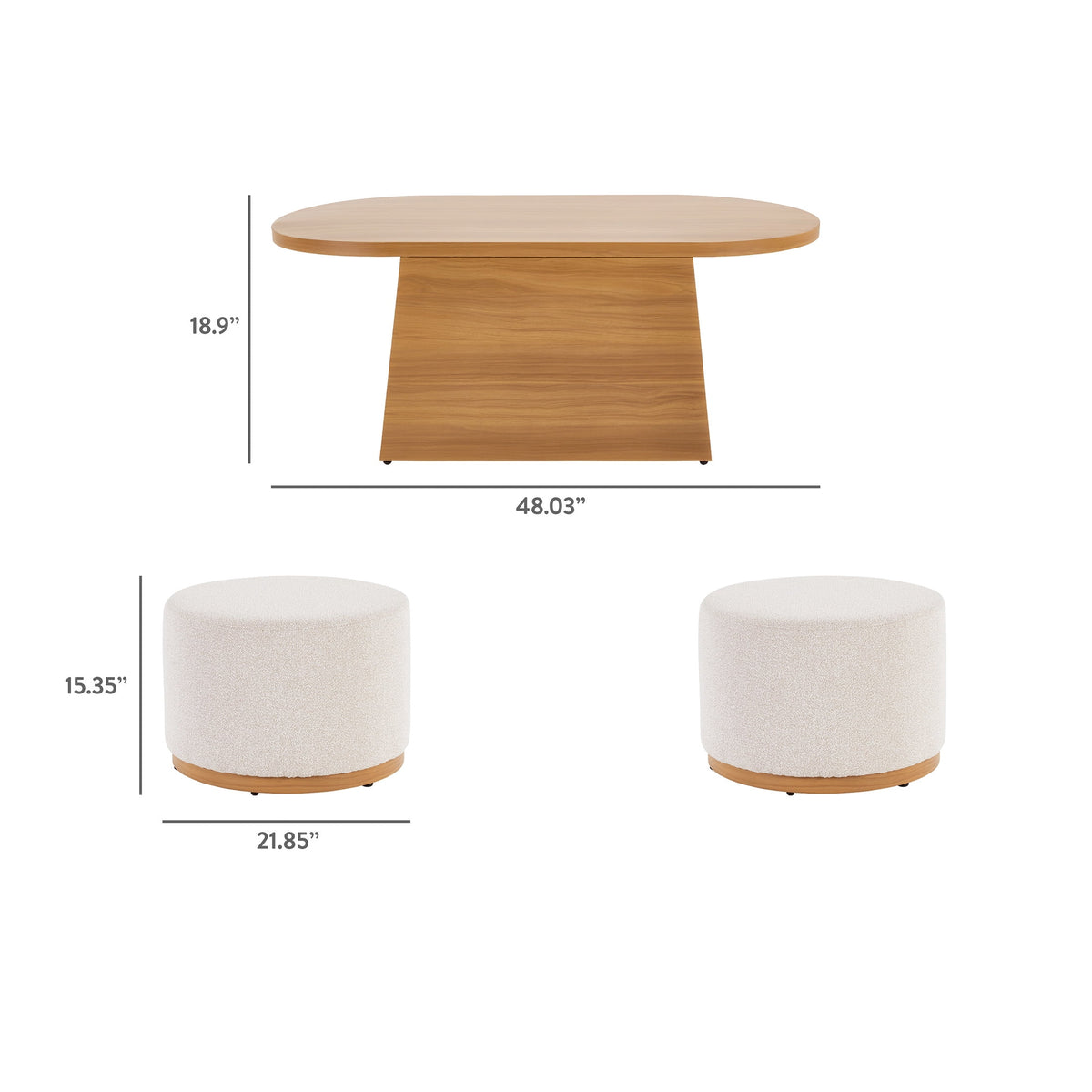 Better Homes & Gardens Juliet Outdoor Coffee Table with 2 Ottomans and Patio Cover, Beige