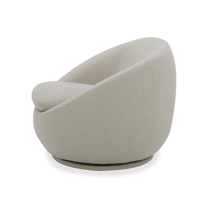 Better Homes & Gardens Mira Swivel Accent Chair, Cream