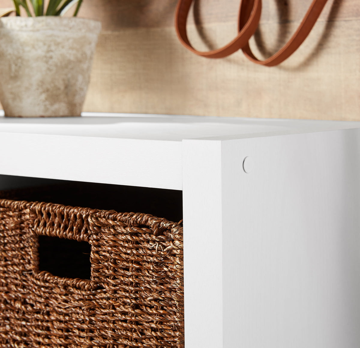 Better Homes & Gardens 6 Cube Storage Organizer, Textured White