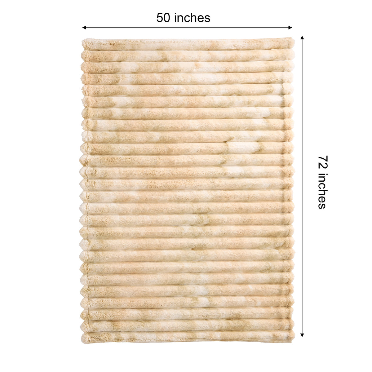 Better Homes & Gardens Beige Marbled Channel Faux Fur Throw, 50 in x 72 in