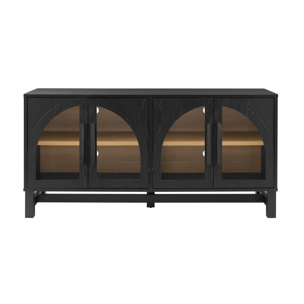 Better Homes & Gardens Juliet Arch TV Stand for TVs up to 65 in, Black Wood Finish