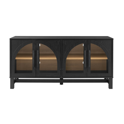 Better Homes & Gardens Juliet Arch TV Stand for TVs up to 65 in, Black Wood Finish