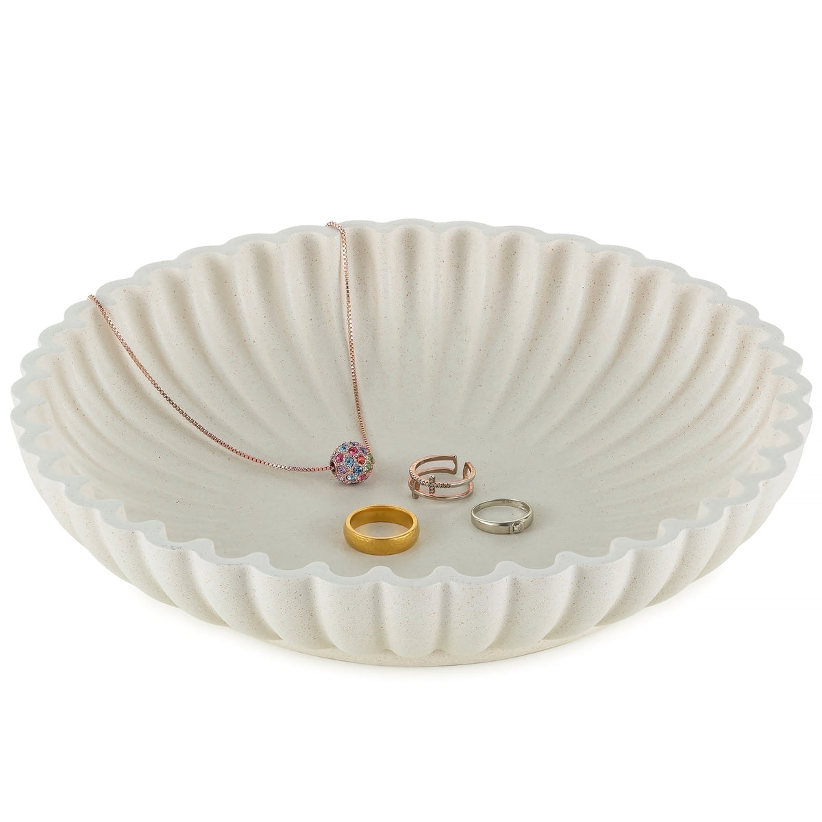 Hanobe Decorative Key Bowl Tray for Entryway Table，Coffee Table Decor Centerpiece for Tables ，9.44"