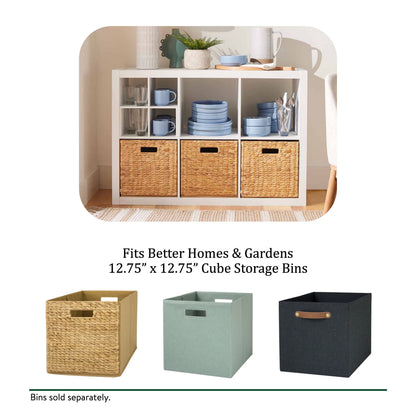 Better Homes & Gardens 6 Cube Storage Organizer, Textured White