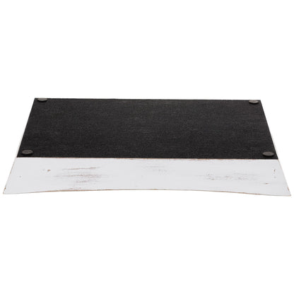 Hanobe Wooden Serving Tray with Handle, Farmhouse  Decorative Coffee Table Tray (Whitewashed )