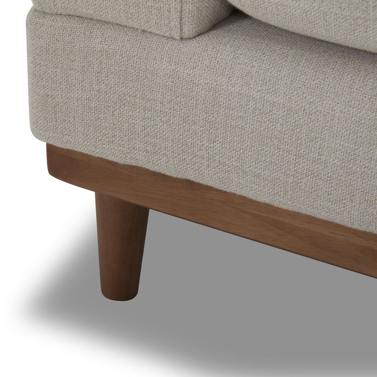 Better Homes & Gardens Springwood Wood Frame 83.46" Couch, Cream Linen, Light Honey Woodbase Finish