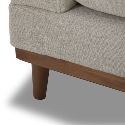 Better Homes & Gardens Springwood Wood Frame 83.46" Couch, Cream Linen, Light Honey Woodbase Finish