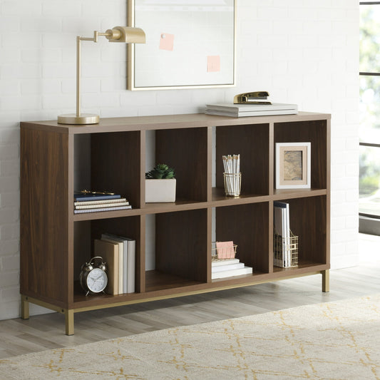 Better Homes & Gardens 8-Cube Organizer with Metal Base, Vintage Walnut