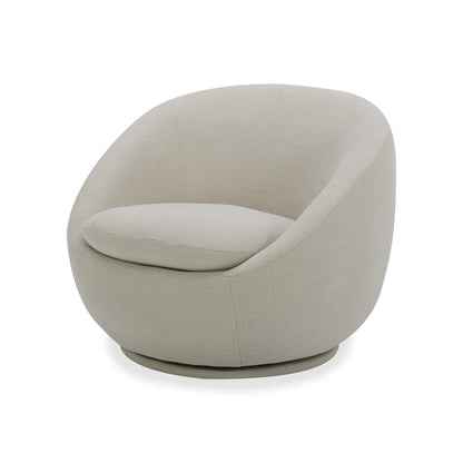 Better Homes & Gardens Mira Swivel Accent Chair, Cream