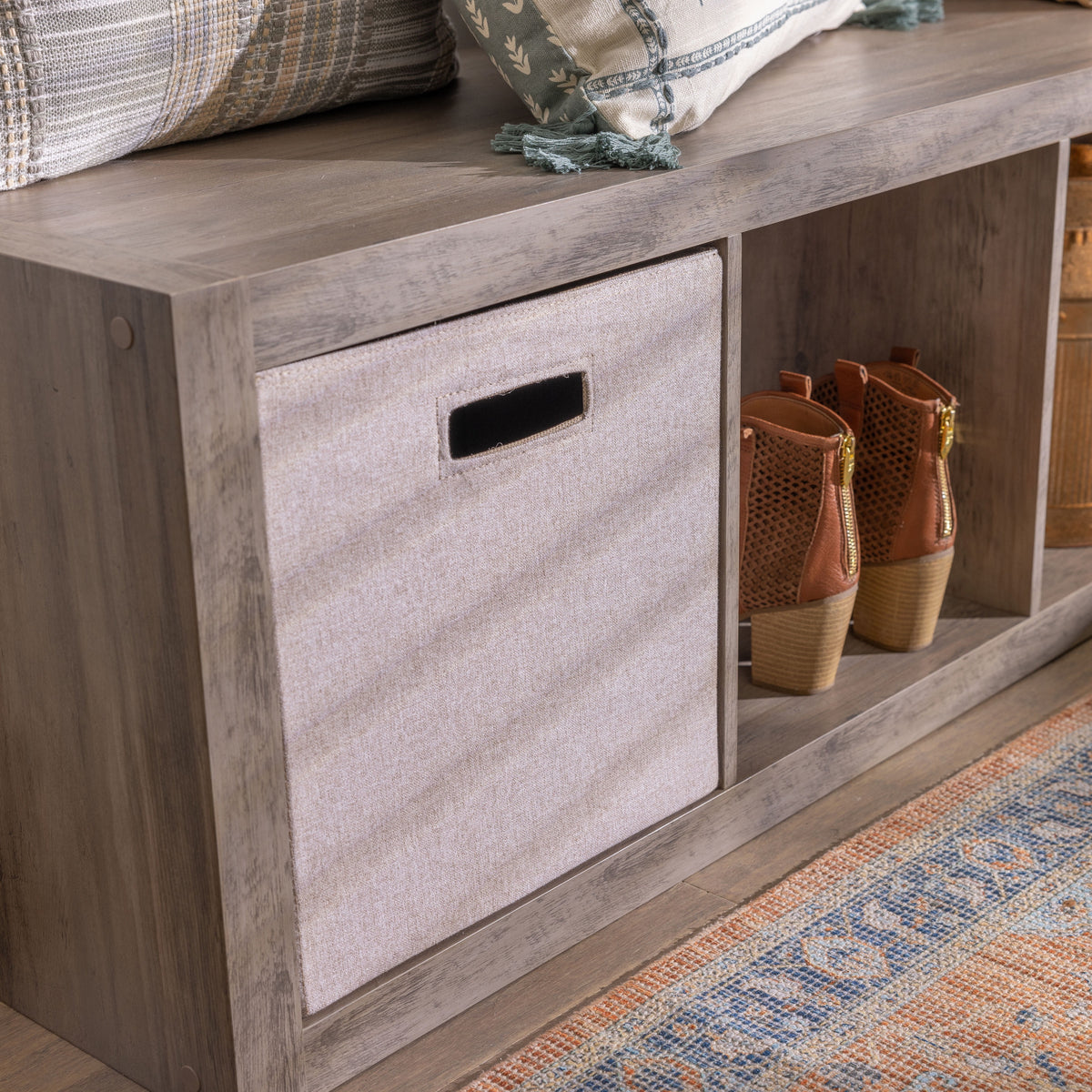 Better Homes & Gardens 3-Cube Storage Organizer, Rustic Gray