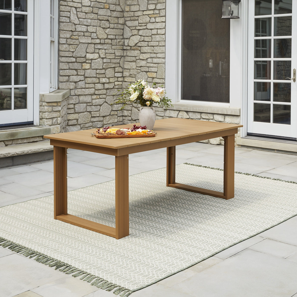 Better Homes & Gardens Ezra 7-Piece Outdoor HDPE Dining Set, Teak