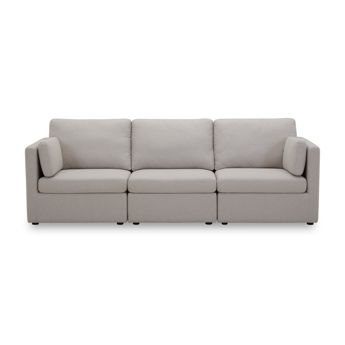 Better Homes & Gardens 100'' Modular Sectional Sofa with Storage Ottoman, White Linen