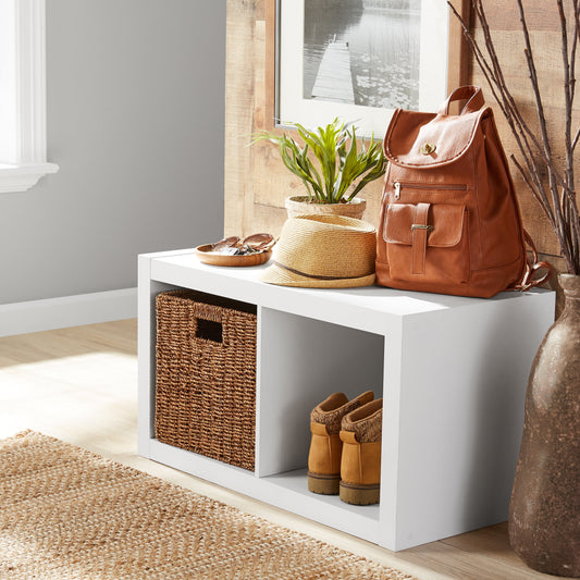 Better Homes & Gardens 2 Cube Storage Organizer, Textured White