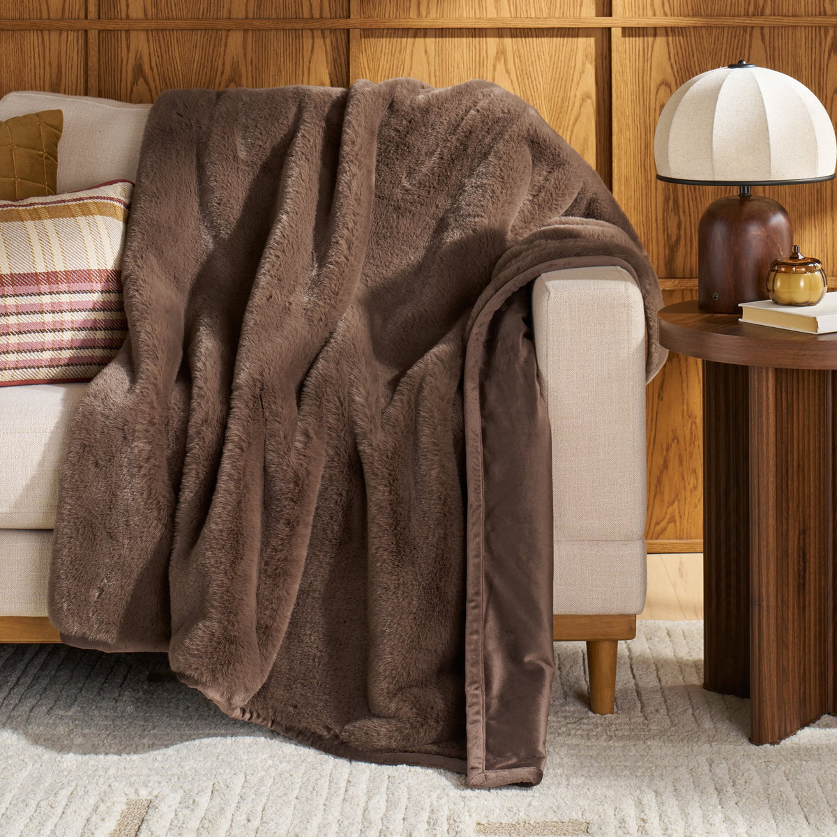 Better House 50" x 72" Marbled Faux Fur Throw Blanket
