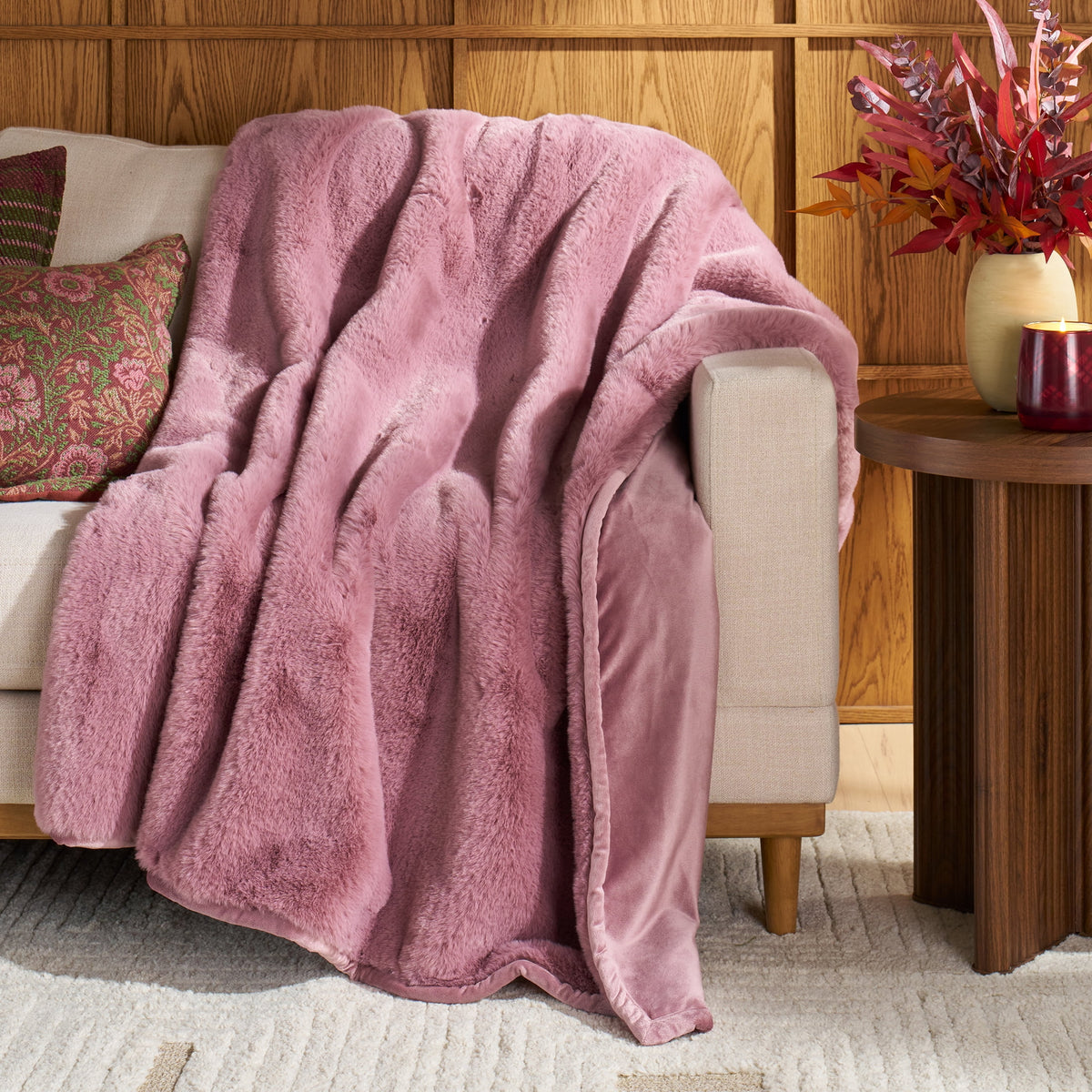 Better House 50" x 72" Marbled Faux Fur Throw Blanket
