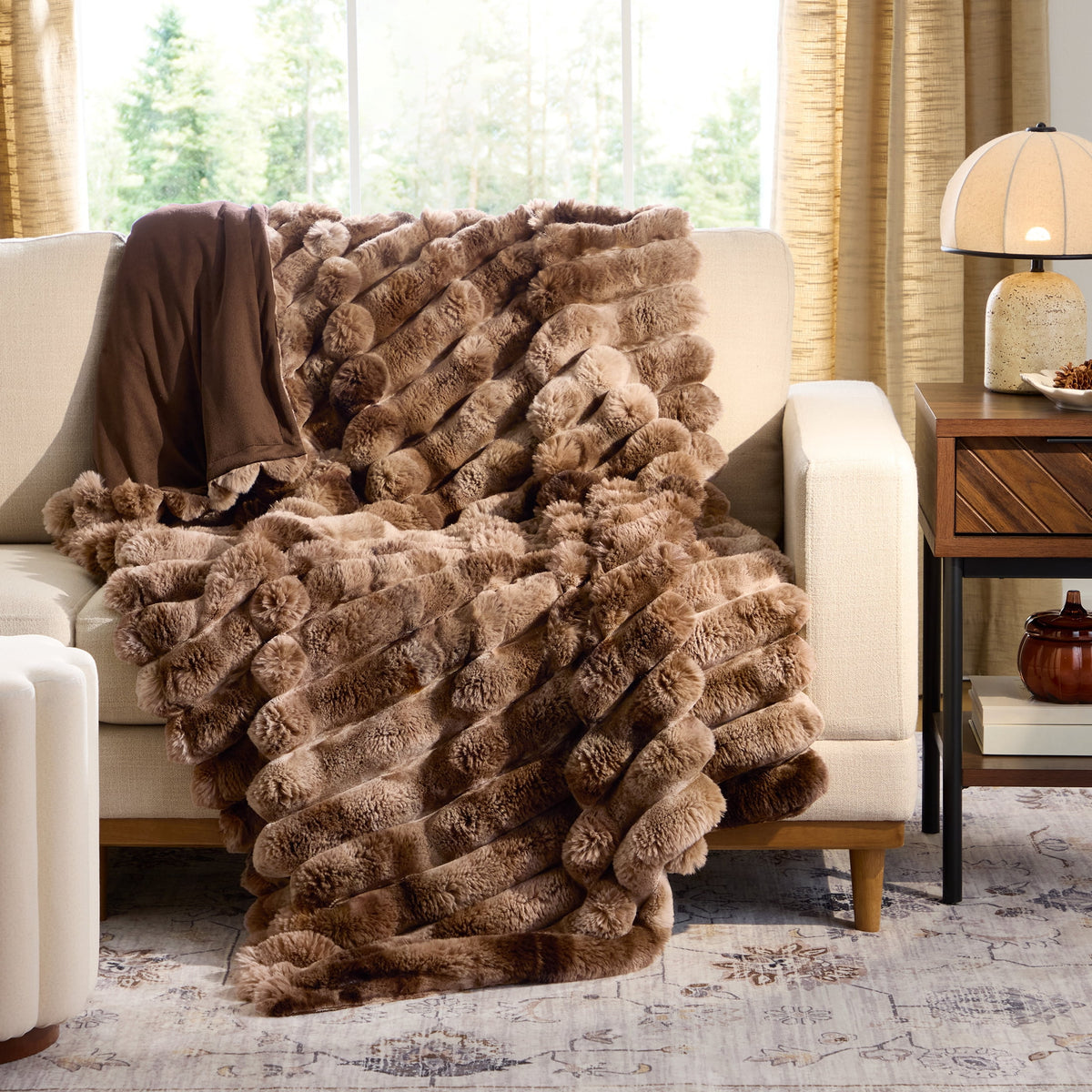 Better House 50" x 72" Marbled Faux Fur Throw Blanket