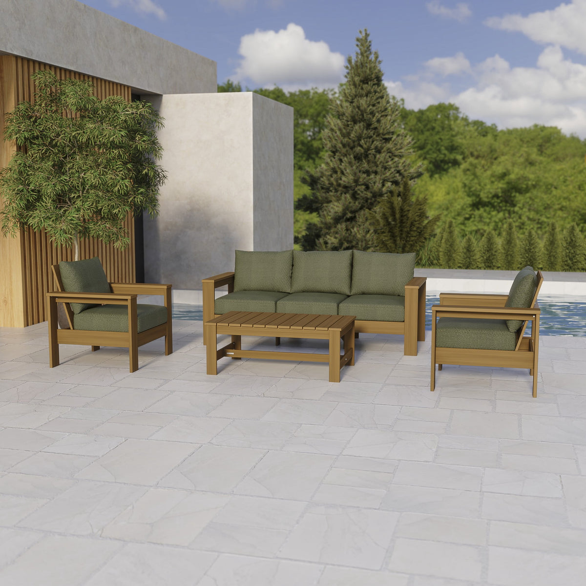 Better House Ezra 4-Piece HDPE Outdoor Conversation Set