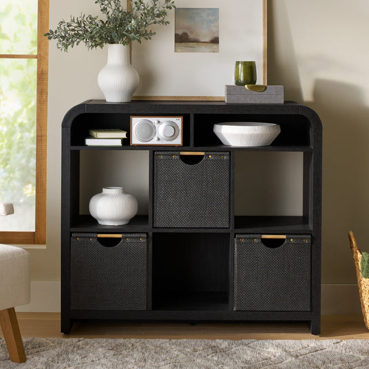 Better Homes & Gardens Juliet 6 Cube Storage Organizer, Rich Black