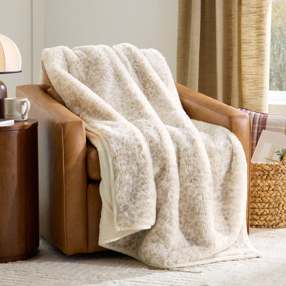 Better House 50" x 72" Marbled Faux Fur Throw Blanket