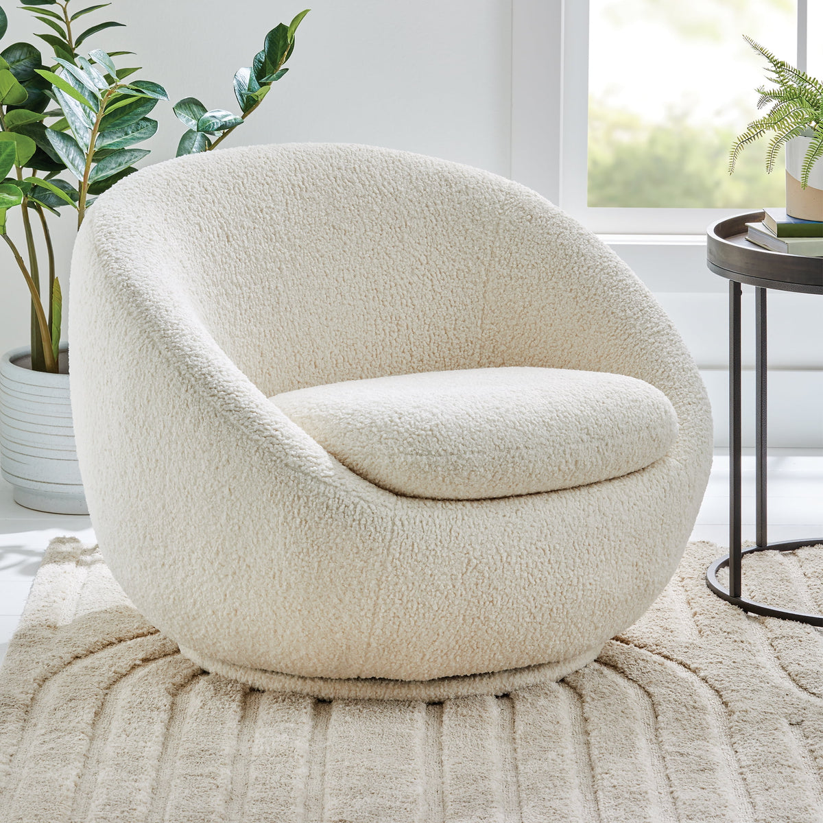 Better House Mira Swivel Upholstered Accent Chair