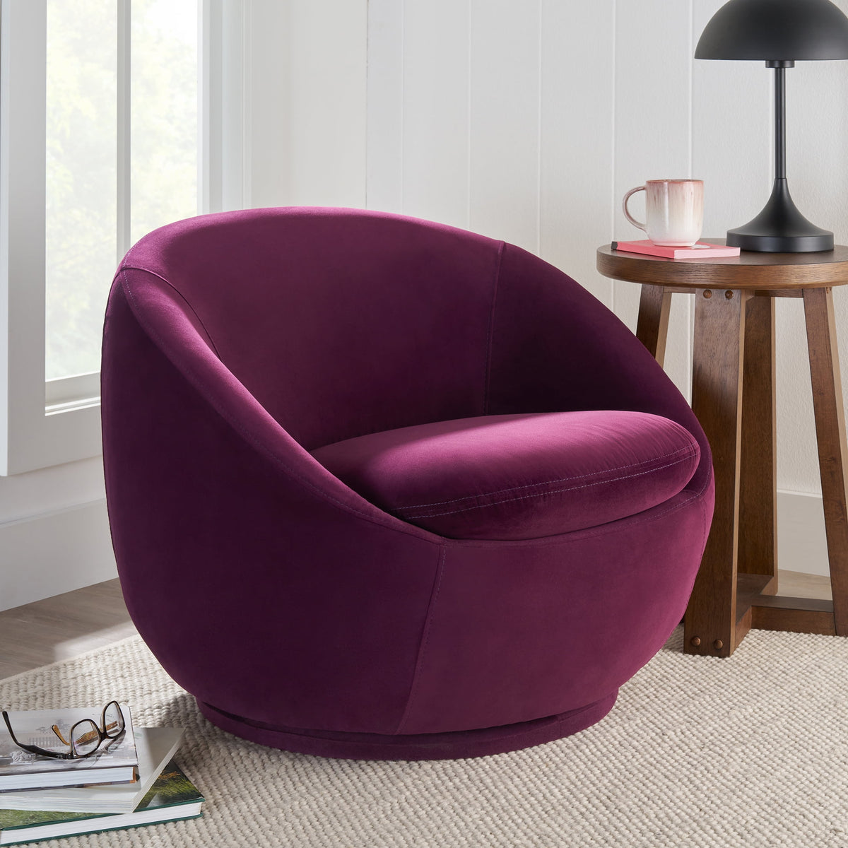 Better House Mira Swivel Upholstered Accent Chair