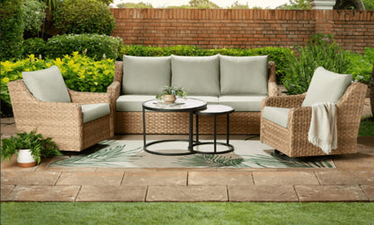 Better House River Oaks 5-Piece Wicker Outdoor Conversation Set