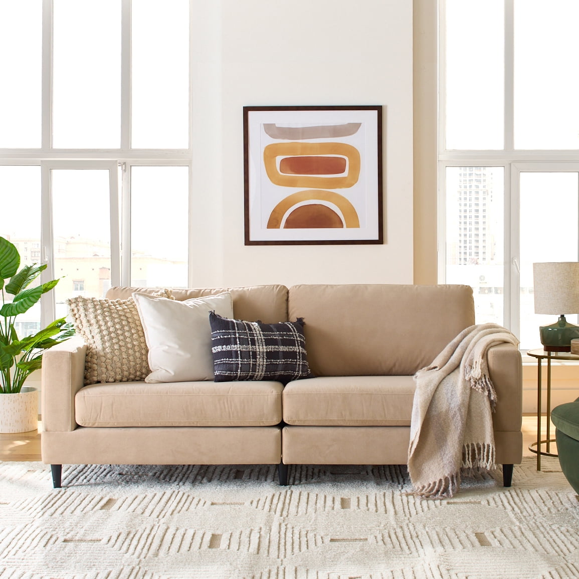 Better House Springwood 83.46" Wood Frame Upholstered Sofa