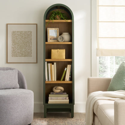 Better House Juliet Narrow Arch Bookcase with Adjustable Shelves